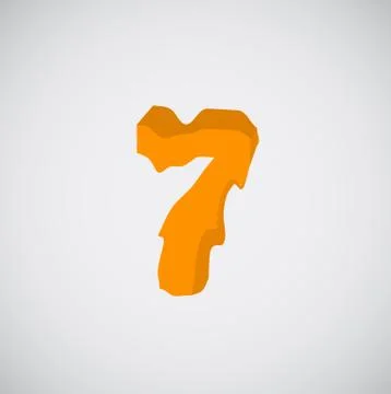 Melting orange character, vector Stock Illustration