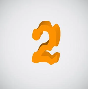 Melting orange character, vector Stock Illustration