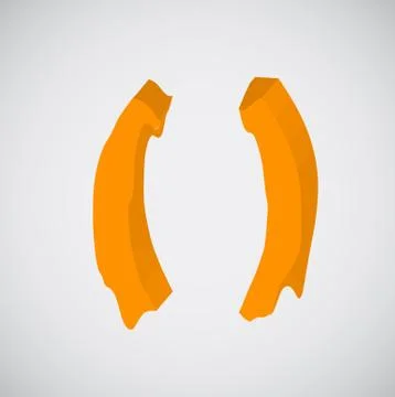 Melting orange character, vector Stock Illustration