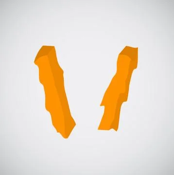 Melting orange character, vector Stock Illustration