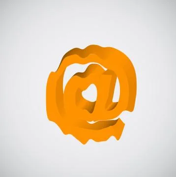 Melting orange character, vector Stock Illustration