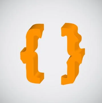Melting orange character, vector Stock Illustration