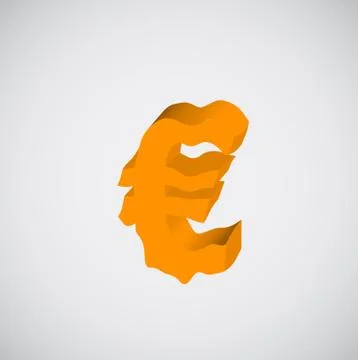 Melting orange character, vector Stock Illustration