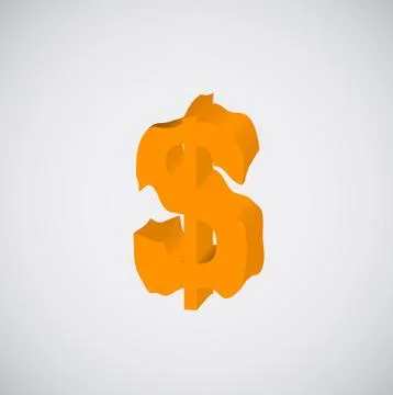 Melting orange character, vector Stock Illustration