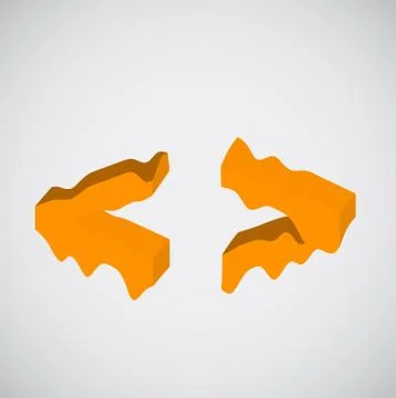 Melting orange character, vector Stock Illustration