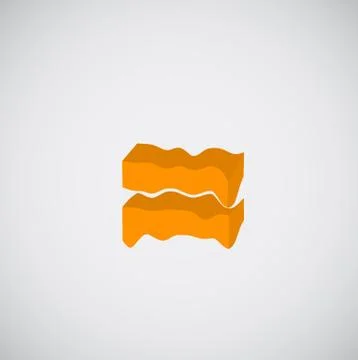 Melting orange character, vector Stock Illustration