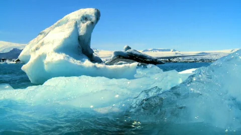 Melting Polar Icecap Stock Footage 484534