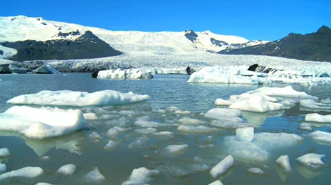 Melting Polar Icecap Stock Footage 488041