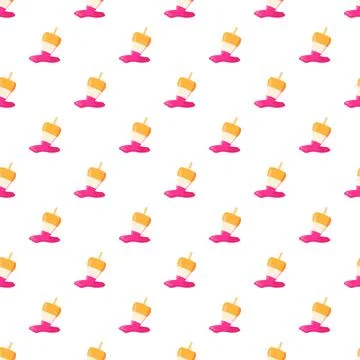 Melting popsicle seamless pattern for summer design Stock Illustration