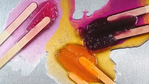 Melting Popsicle Timelapse Stock Footage 108600530