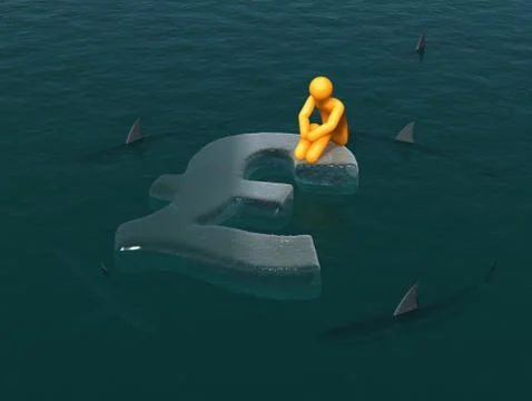 Melting pound Stock Illustration