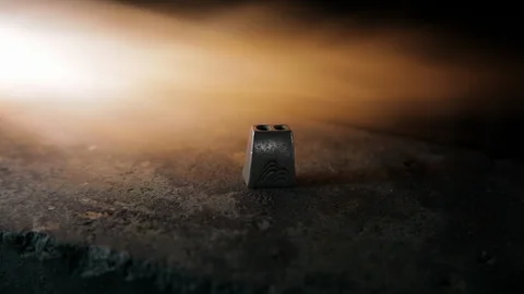 Melting a rock climbing nut at a foundry Stock-Footage 90942052