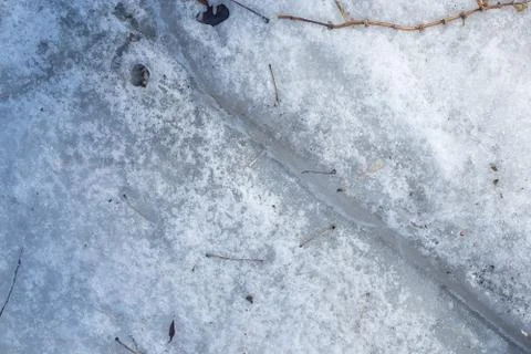 Melting snow background Stock Photos