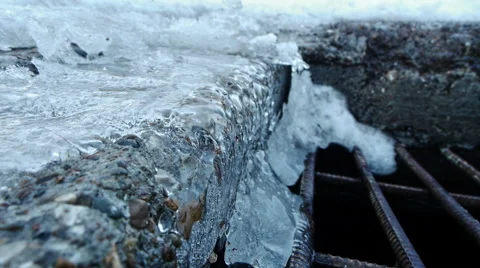 Melting Snow Stock Footage 48367246