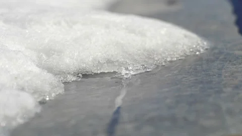 Melting snow Stock Footage 87248431