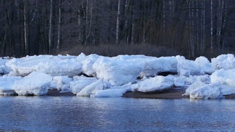Melting snow Stock Footage 121882336