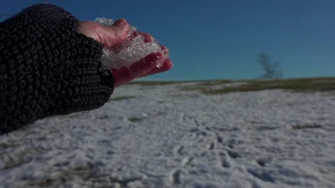 Melting snow Video stock 332890759