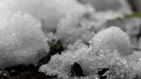 Melting Snow / Melting Ice / Spring Water / Spring Time Video stock 82634568