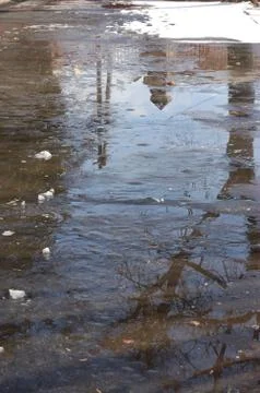 Melting snow Stock Photos