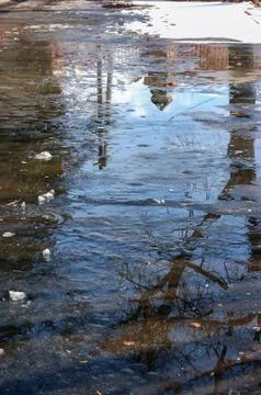 Melting snow Stock Photos