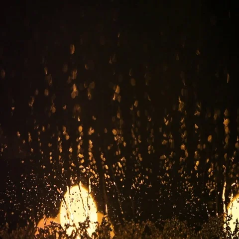 Melting snow runs down the windowpane on the eve of Christmas. Holiday relax. Stock Footage 69423524