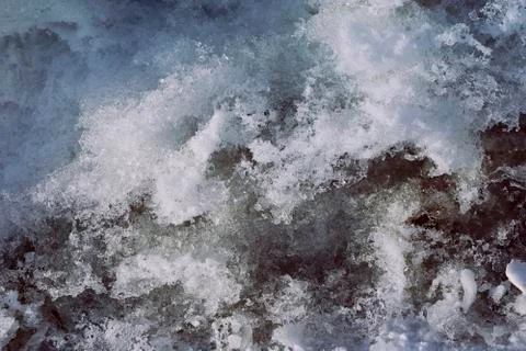 Melting snow texture background Stock Photos