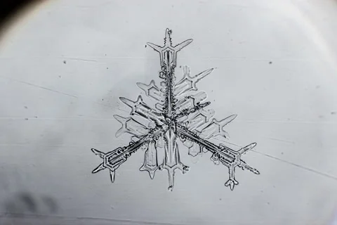 Melting Snowflake triangle form Stock Footage 46879121