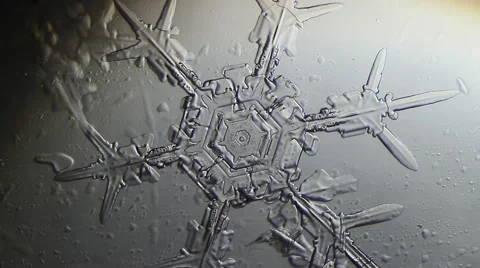 Melting snowflakes background Stock Footage 50374882