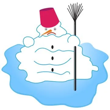 Melting snowman Stock Illustration