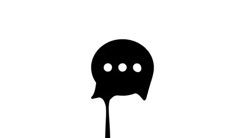Melting speech bubble concept video for communication Stock Footage 327761673