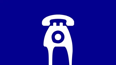 Melting telephone on blue background concept Stock Footage 327761861
