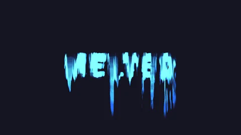 Melting text animation with shattering effect Stock Footage 333405429