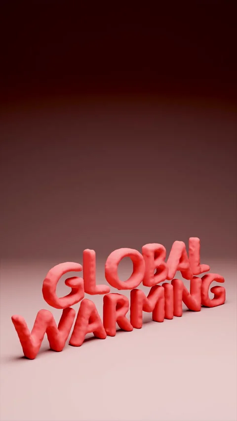 Melting Text: Global Warming, Climate Change Environmental Message Stock Footage 311122129