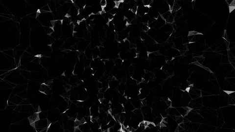 Melting triangles. Plexus. Transforming clouds in the corners of the screen Stock Footage 95150079