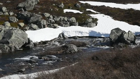 Meltwater river Stock Footage 92841828