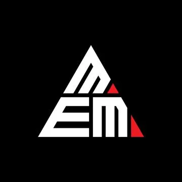 MEM triangle letter logo design with triangle shape. MEM triangle logo desi.. Stock Illustration
