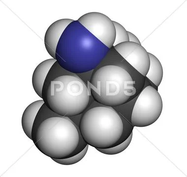 Memantine alzheimer's disease drug, chemical structure. Stock Illustration