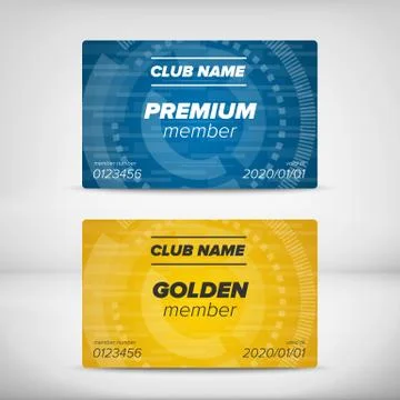 Member card templates Stock Illustration