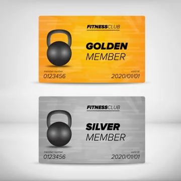 Member card templates Stock Illustration