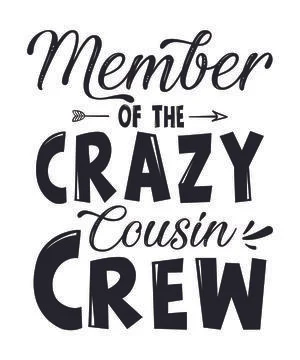 Member of the crazy cousin crew Stock Illustration