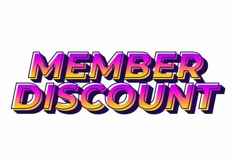 Member discount. Bold text effect for promotion design Stock Illustration