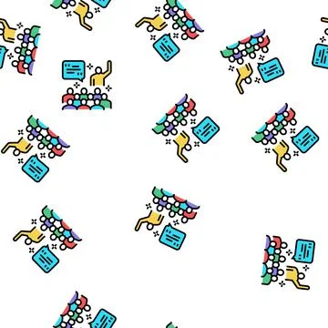 Member forum answering on question vector seamless pattern Stock Illustration