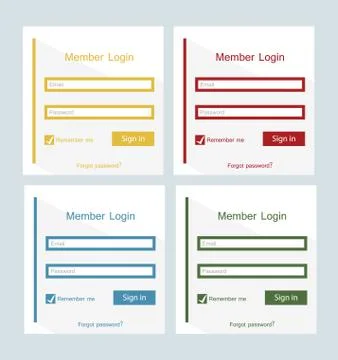 Member login Stock Illustration