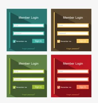 Member login Stock Illustration