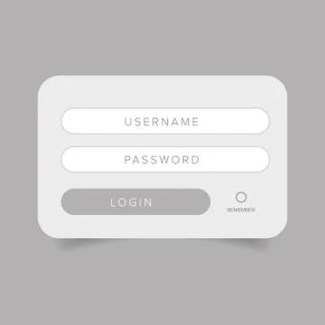 Member login web form Stock Illustration
