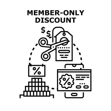 Member only discount program offering exclusive pricing イラスト素材