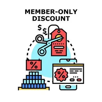 Member only discount program offering exclusive pricing Illustration