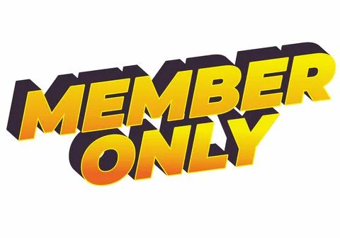 Member only. Text effect for social media or marketing ads Stock Illustration