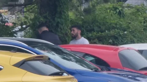 Member of public confrontation after shoplifter stopped trying to escape store Stock Footage 341361930