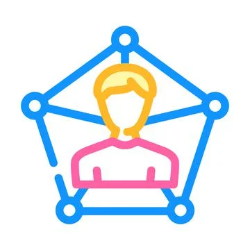 Member registration color icon vector illustration Stock Illustration